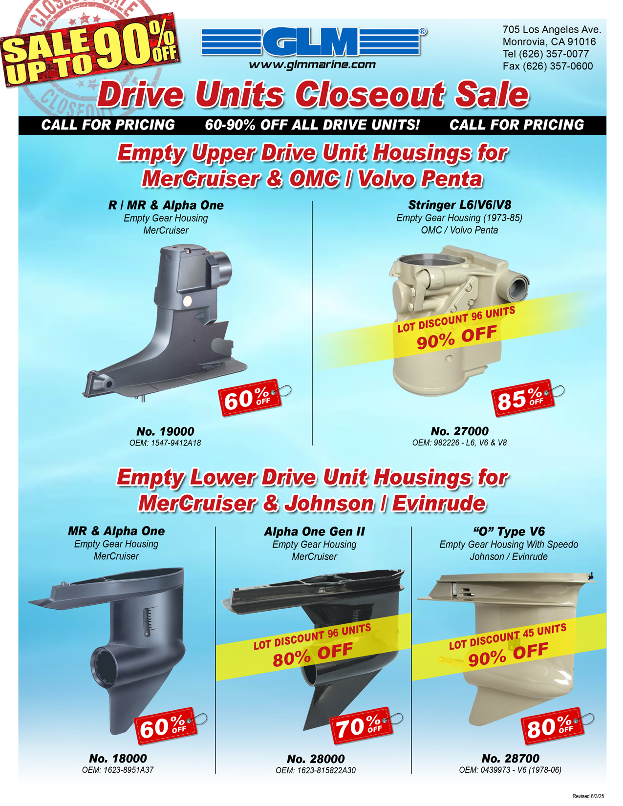 Drive Units Closeouts