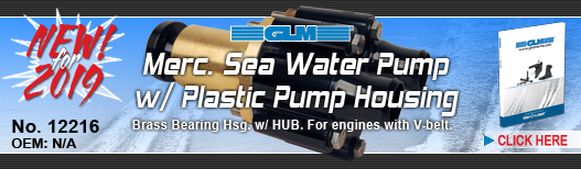 NEW! Sea Water Pump Assy with Brass Brng. Hsg with HUB & Plastic Pump Hsg.