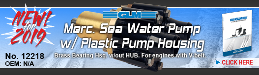 NEW! Sea Water Pump Assy with Brass Brng. Hsg w/o HUB & Plastic Pump Hsg.